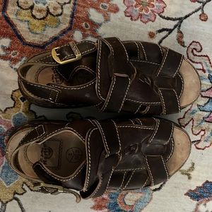 Dr Martens Sandals Size 10 Brown Buckle 2066992 England '90s Fisherman Chunky